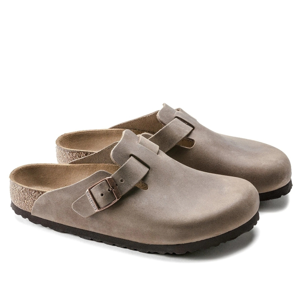 Leather Boston Birkenstock Clogs